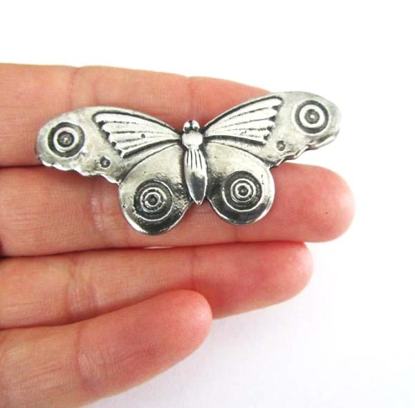 Butterfly Brooch / Butterfly pin - Art Deco moth style by Liza Paizis