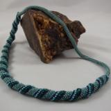 N-7 Turquoise Spiral Necklace with Ndebele Strap