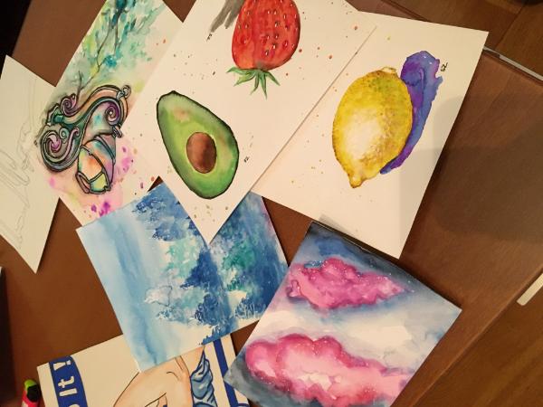 Want colorful art for your kitchen on paper or canvas 