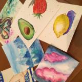 Want colorful art for your kitchen on paper or canvas 