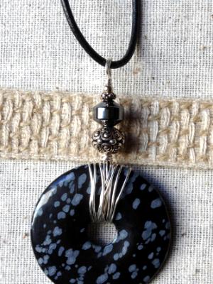 Snowflake Obsidian Silver Pendant Snowflake Obsidian Silver Pendant