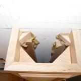 Custom solid alder fireplace mantle