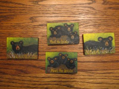 Primitive Black Bear Magnets