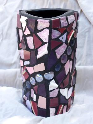 Pink and purple vase