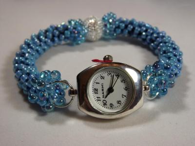 W-5 Light Blue Beaded Watch W-5 Light Blue Beaded Watch