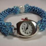 W-5 Light Blue Beaded Watch