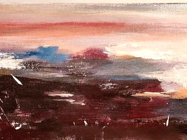 Sunset Glow - Acrylic on Canvas  5x20  SOLD