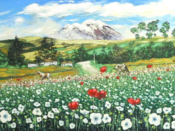 Flowers of the Chimborazo mountain, 120cm x 60cm, 2013