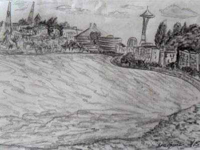 Alki beach scene Alki beach scene