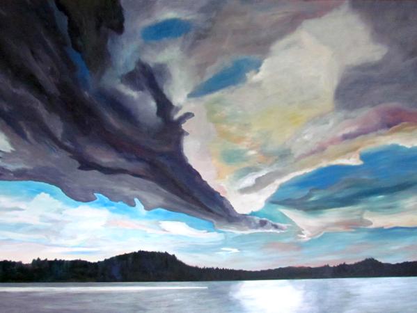 Looming over Lac La Peche