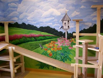 Mural Commission at The Farms Nathez Trace Cattery, Franklin, TN