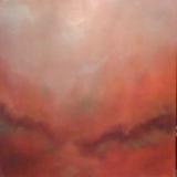 36" x 36" cadmium red with bronze
