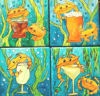 Coaster Crab & Cocktail Tiles Coaster Crab & Cocktail Tiles