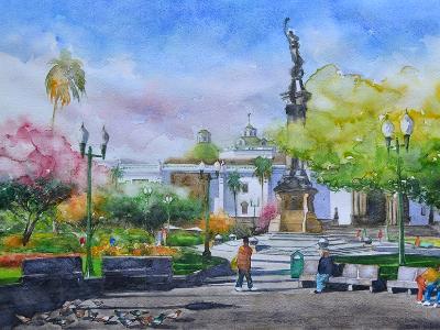 The independence square, 35cm x 50cm, 2016 The independence square, 35cm x 50cm, 2016