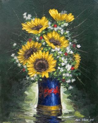 Bouquet of sunflowers, 60cm x 40cm, 2012