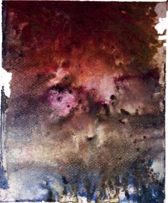 watercolor monotype