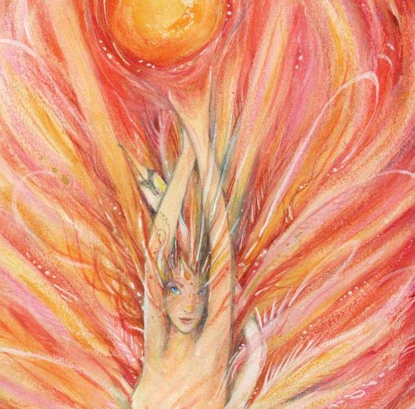 Dawn Goddess painting art print goddess of the morning sun