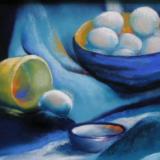 Blue Still Life with Eggs