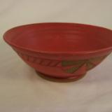 120214.A Carved Bowl with Red Satin Glaze