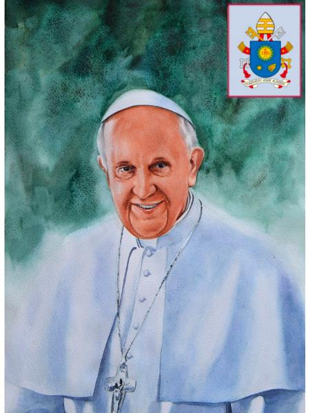 Portrait of Pope FRANCIS, 80cm x 60cm, 2015
