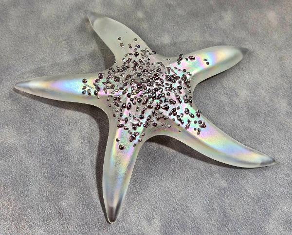 #02252607 Starfish Glows in the dark 7.25'' W Iridised  $100.00