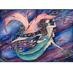 Mermaids note card