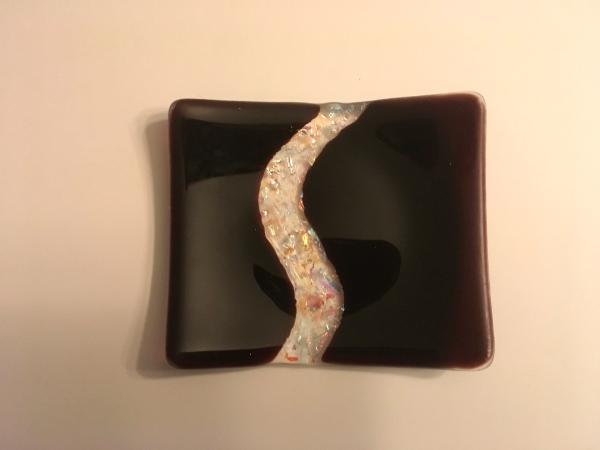 Purple plate with dichroic inset 6x6