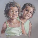 Brother and Sister 18x24" pastel
