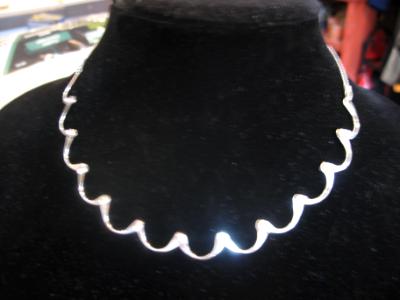 13-103 Scalloped Sterling Necklace