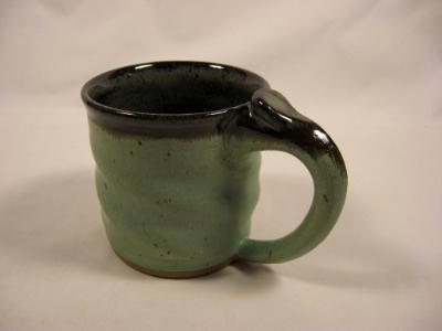 110901.H Mint Glaze Coffee Mug with Thumbrest 110901.H Mint Glaze Coffee Mug with Thumbrest