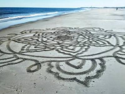 large scale sand mandala