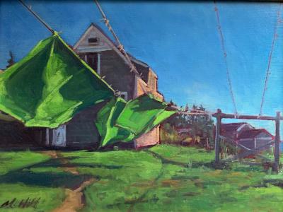 Green Sheets 18x24" oil Green Sheets 18x24" oil