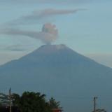 Mt Slemat erupts