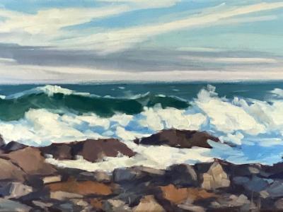 Lobster Cove Surf 12x36" oil Lobster Cove Surf 12x36" oil