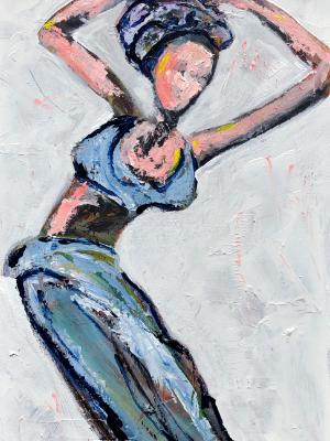 Latin Lady - expressive and gestural art