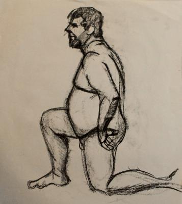Robert, Kneeling Nude Robert, Kneeling Nude