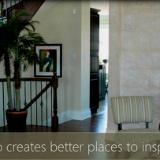 Stone fireplace