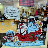 Santa and  snowman with girl