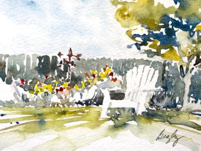 Adirondack Chair in Garden Adirondack Chair in Garden