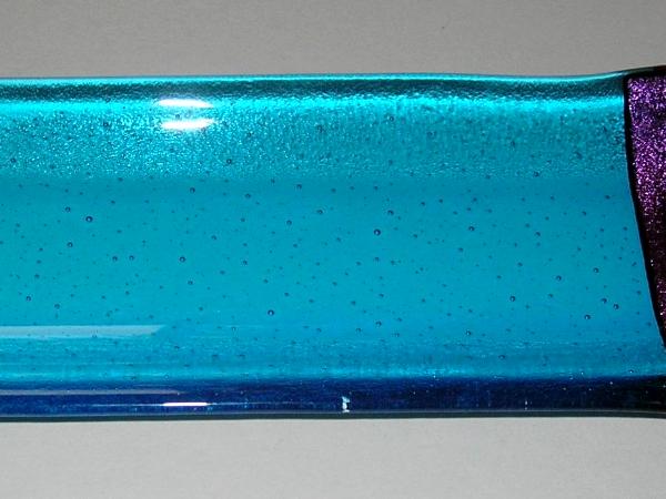 Turquoise and red tray with dichroic strip