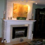 limestone finish over brick