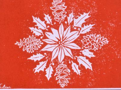 Poinsettia Christmas Card