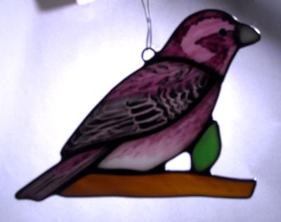 Purple Finch Sun Catcher Purple Finch Sun Catcher