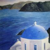 Sacred Santorini ~Watercolor 18X24 Original and Prints available