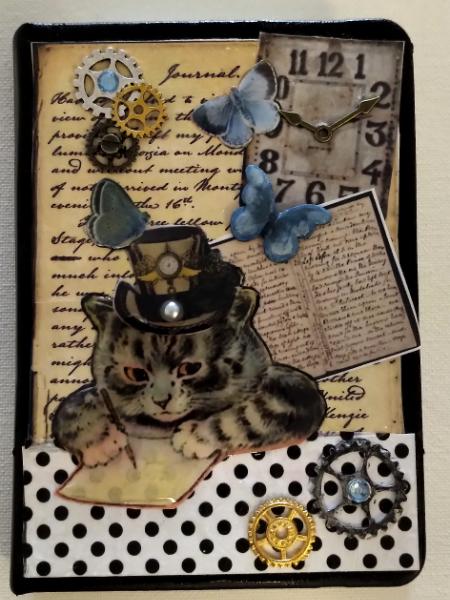 The Kitty and the butterflies Mini Journal (SOLD)