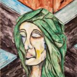 She escaped into the night, fleeing the words flung at her character 
