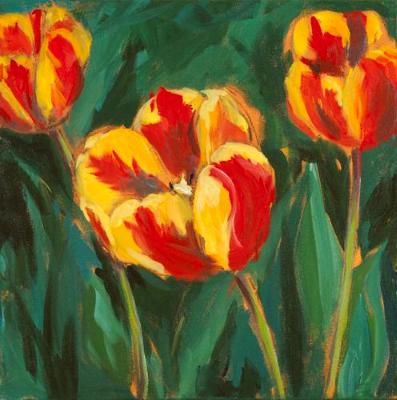 Red and Yellow Tulips 
