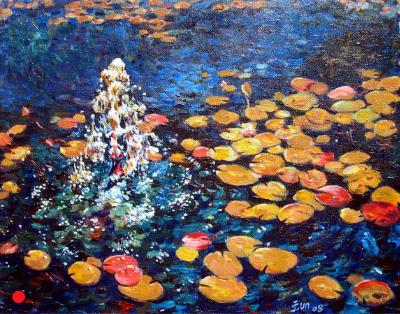 Fountain and Water Lilies Fountain and Water Lilies