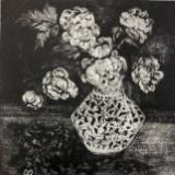 Peonies in Geometric Vase (J-2)