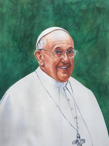 Portrait of Pope FRANCIS, 80cm x 60cm, 2014